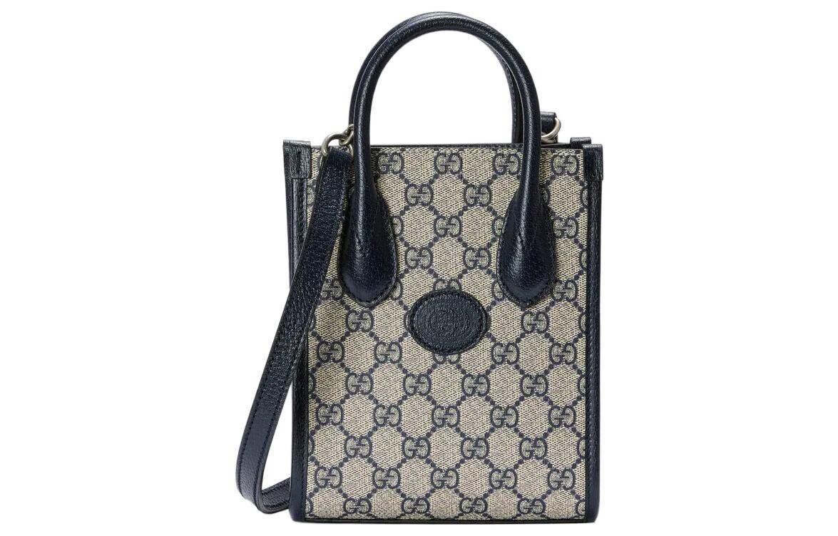 

Сумка GUCCI Mini через плечо, синий/бежевый