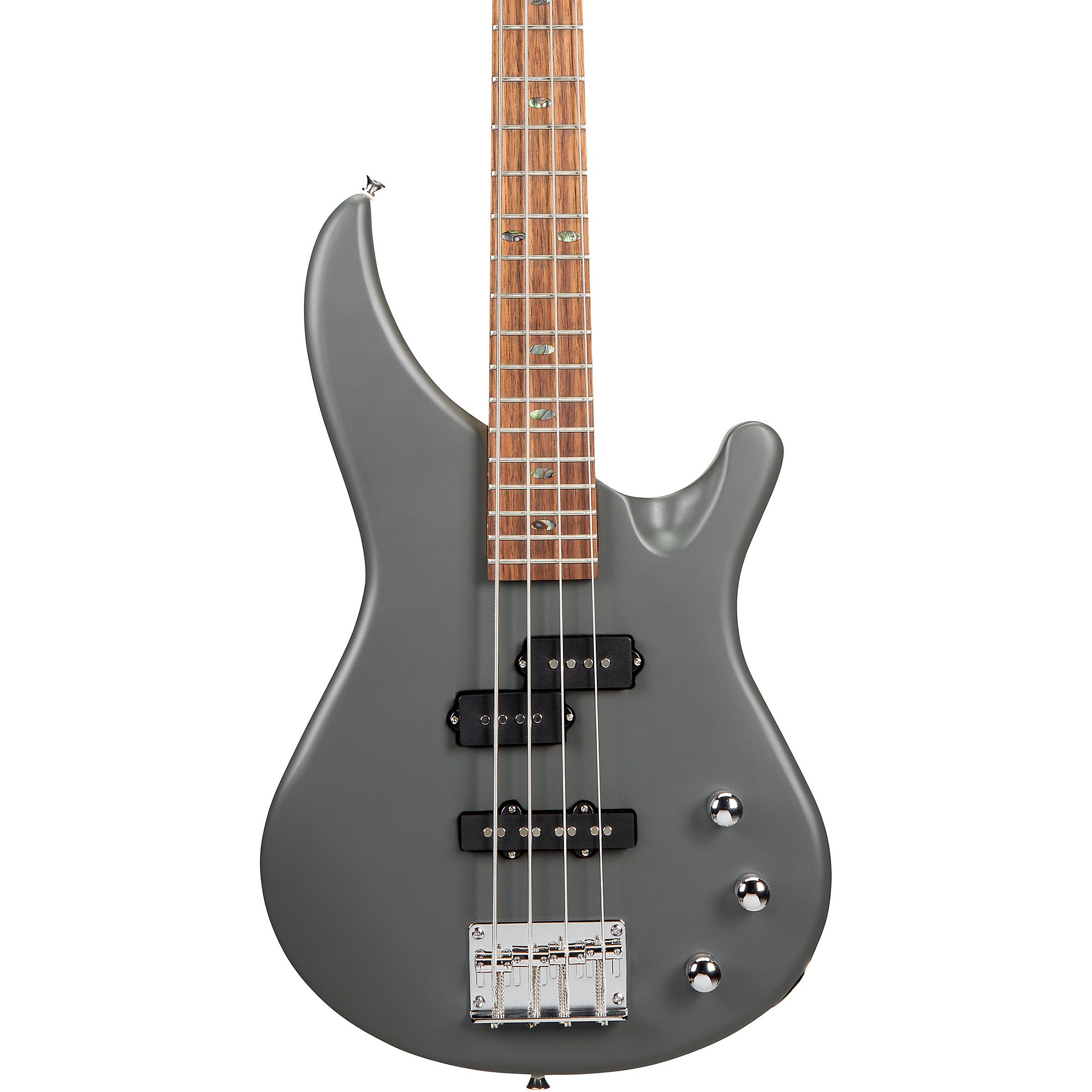 цена Короткая цельнокорпусная электробас-гитара Mitchell MB100, угольно-сатиновый