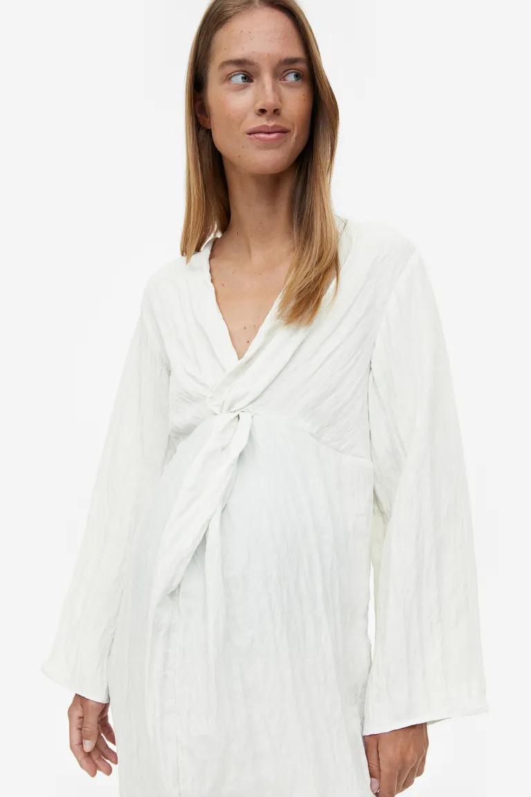

Платье из мятой ткани H&M, белый