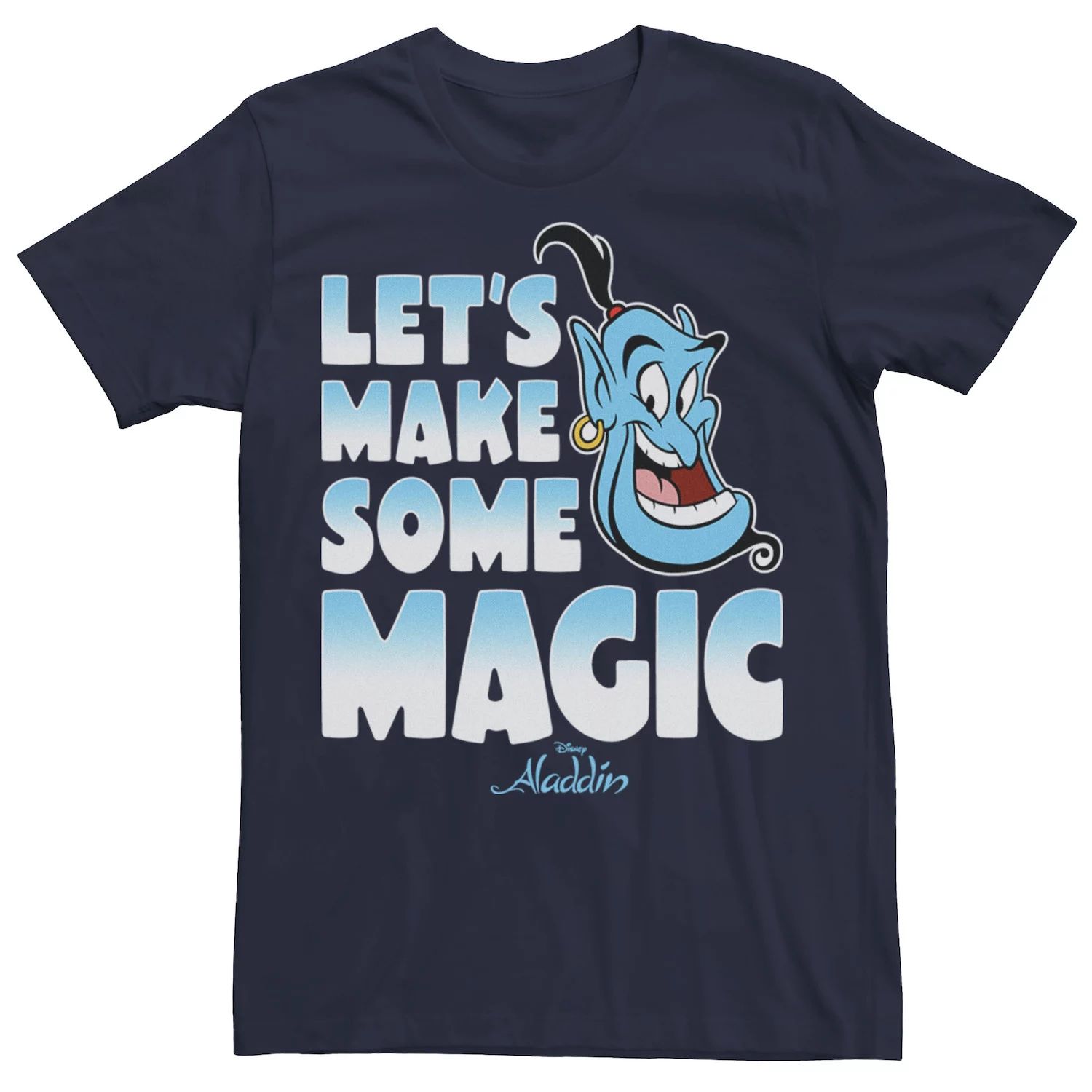 Мужская футболка Aladdin Genie Let's Make Some Magic с градиентным текстом Disney