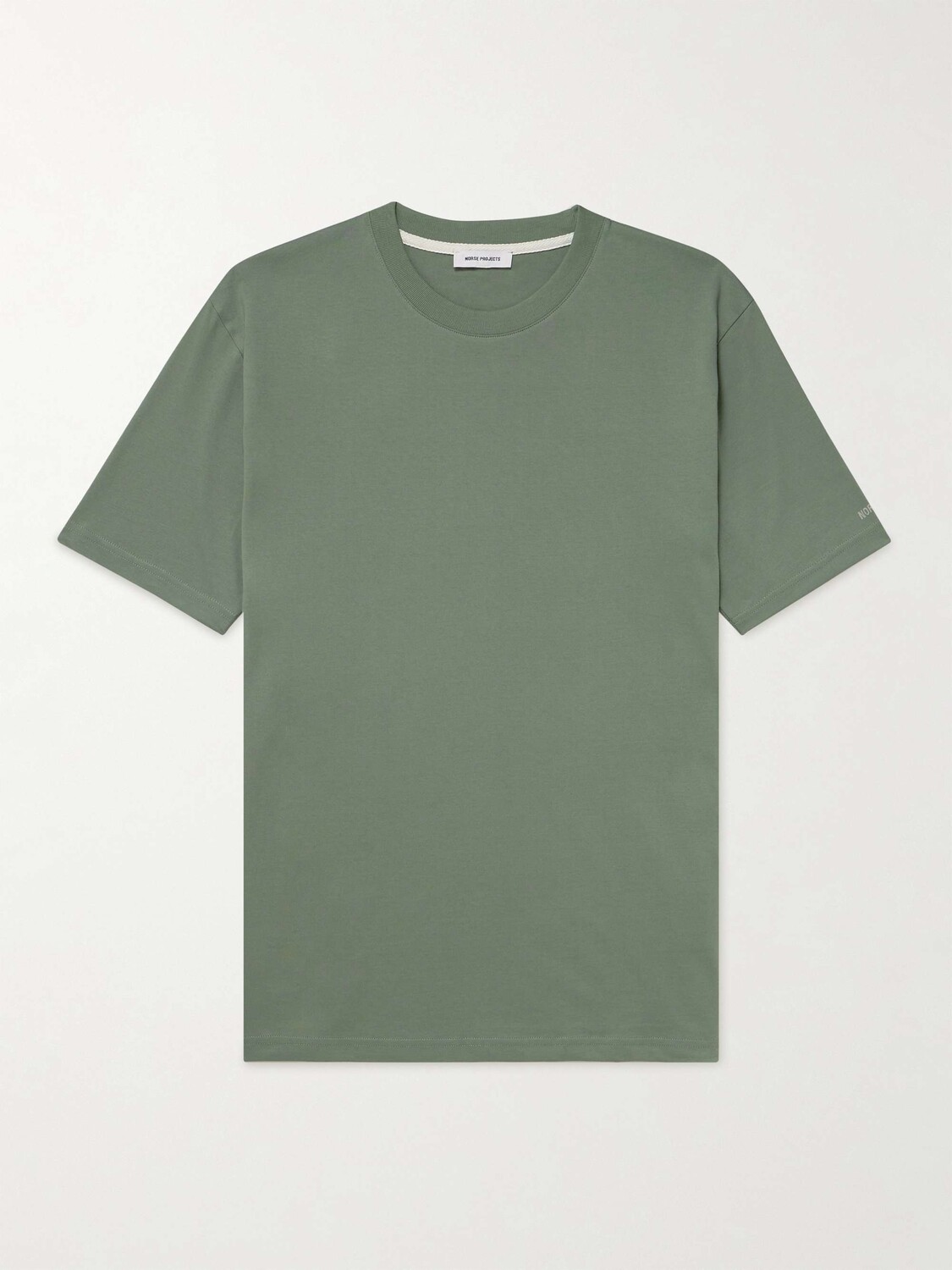 

Футболка из хлопкового джерси с принтом Johannes NORSE PROJECTS, зеленый