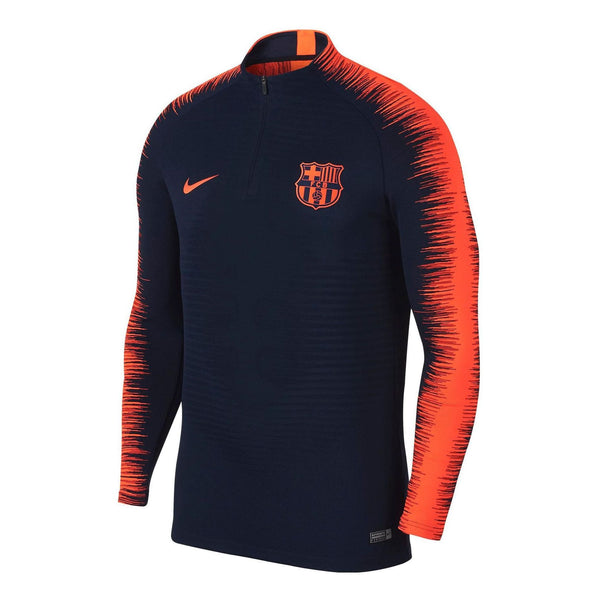 Куртка Men's Nike Contrasting Colors Half Zipper team logo Alphabet Soccer/Football Sports Jacket Barcelona Navy Blue, мультиколор