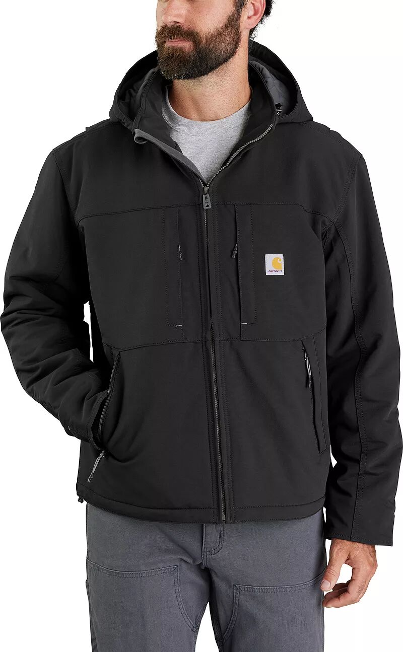 цена Мужская утепленная куртка с капюшоном Carhartt Super Dux, черный