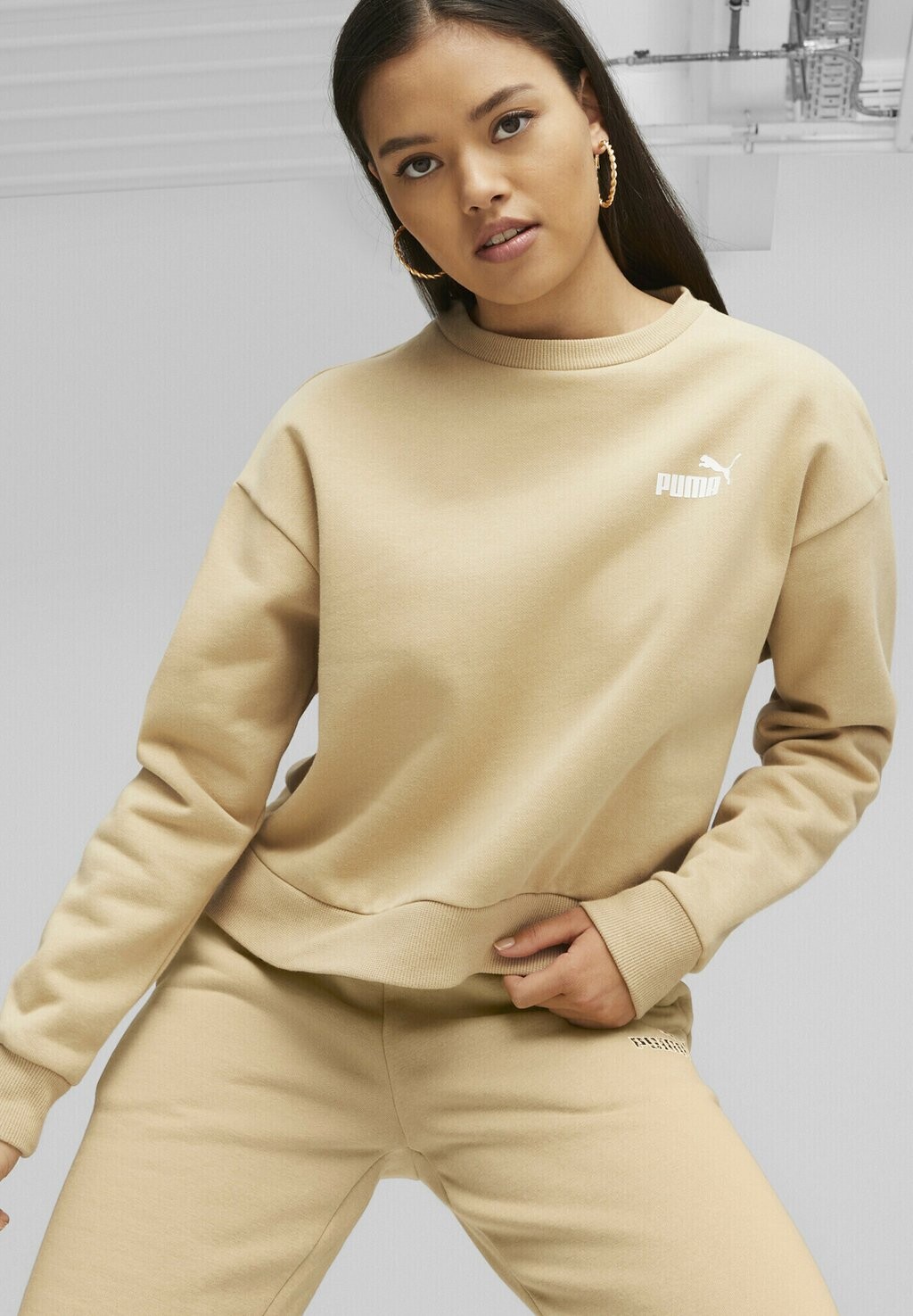 

Толстовка с капюшоном Puma, бежевый