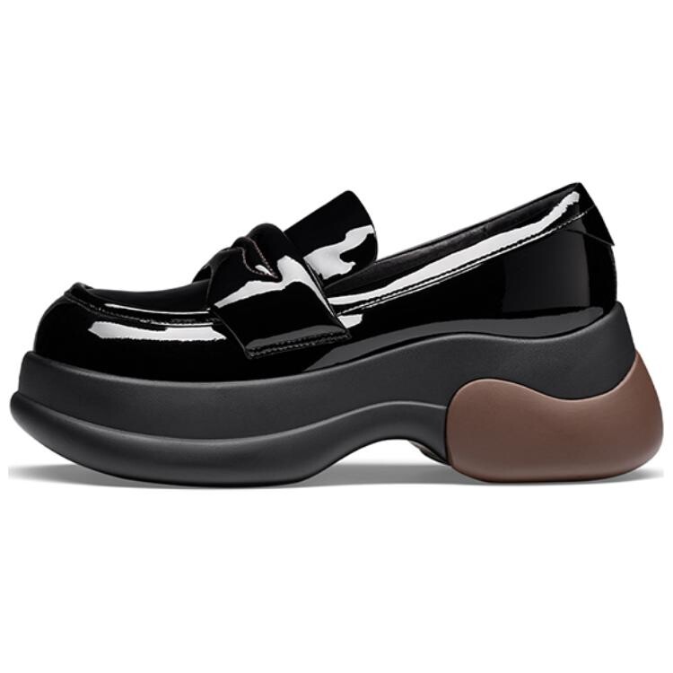 

Лоферы женские с низким верхом Kiss Kitty, цвет Black lacquered cow leather