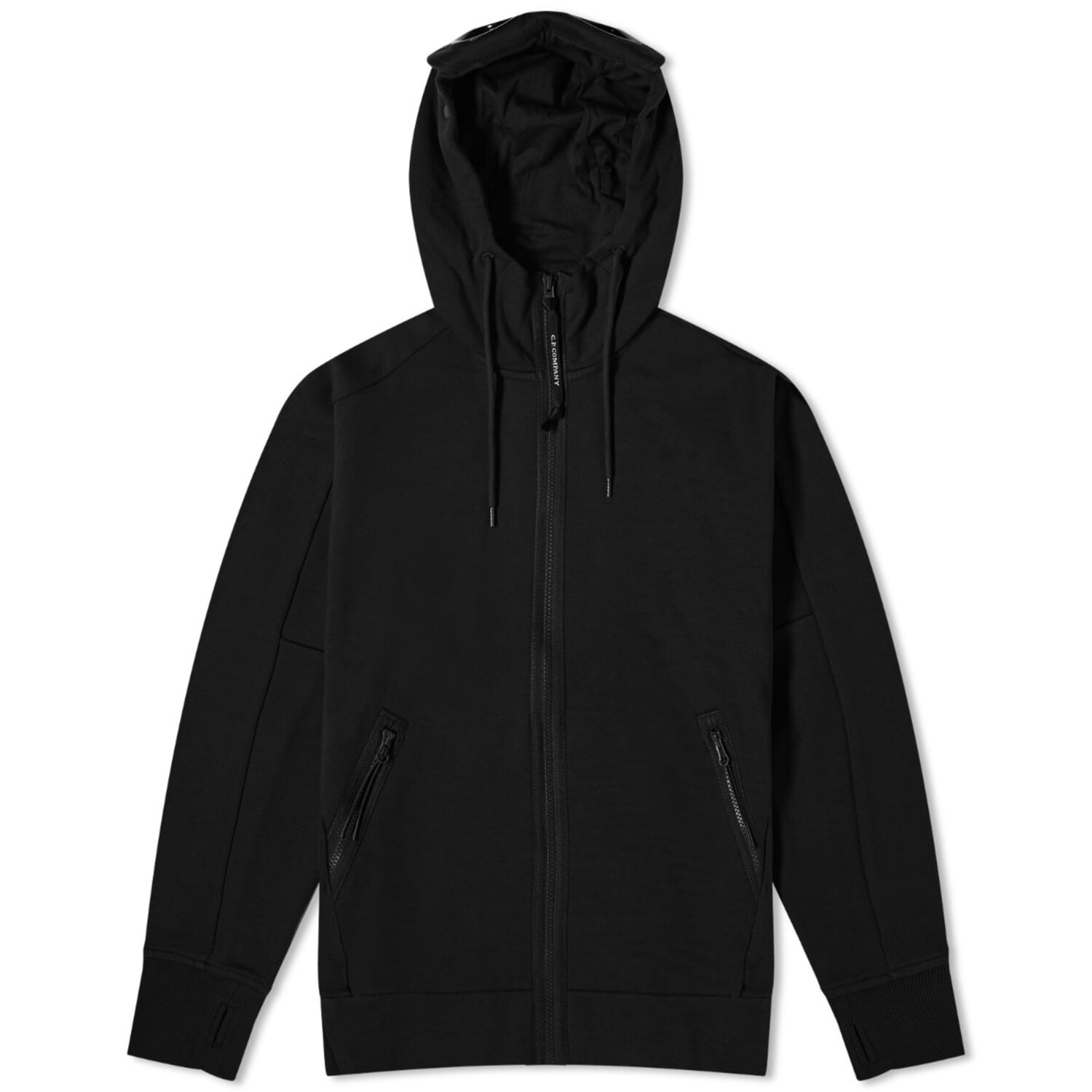 

Худи C.P. Company Diagonal Raised Fleece Goggle Zipped, черный