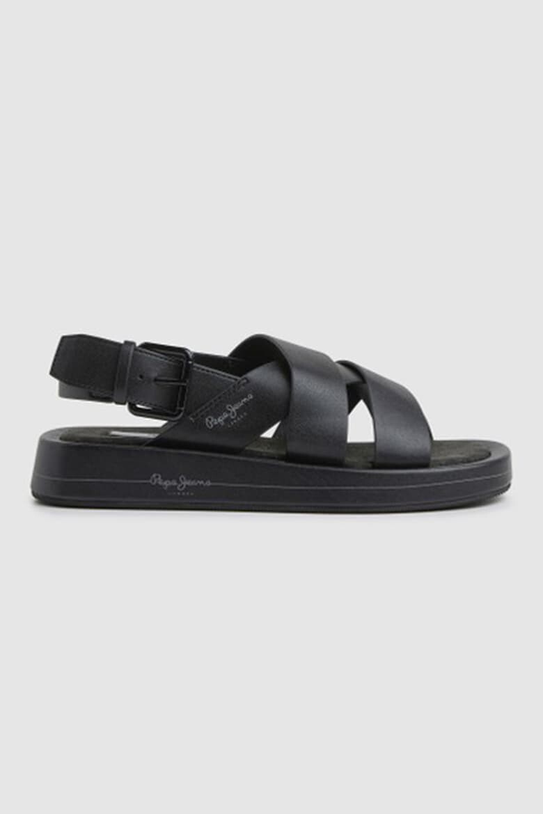 

Босоножки без каблука из экокожи Pepe Jeans London, черный