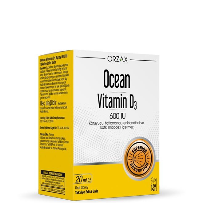 Ocean Vitamin D3 600 МЕ 20 мл Спрей ORZAX
