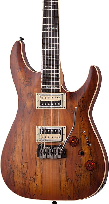 Электрогитара Schecter C-1 Exotic Spalted Maple Electric Guitar, Natural Vintage Sunburst