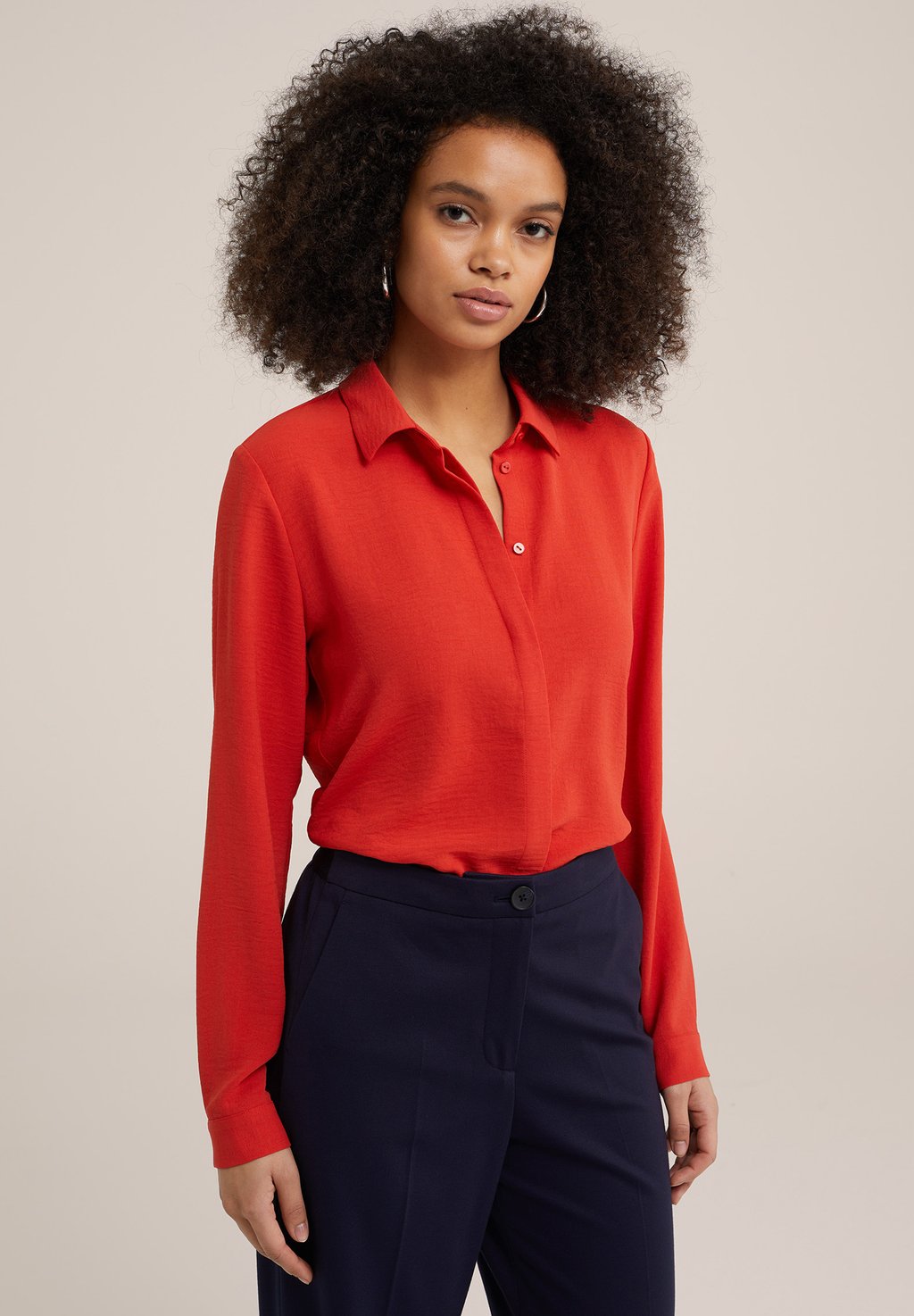 Блузка-рубашка WE Fashion, цвет red