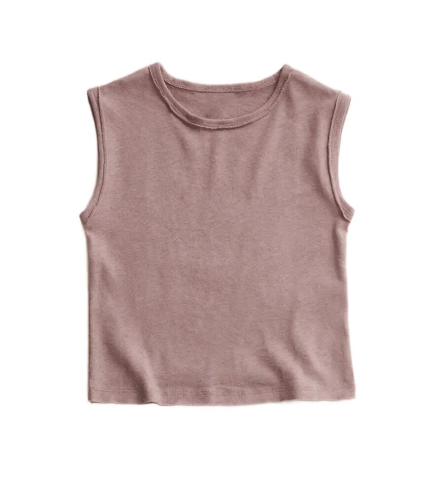 Майка Zara Timelesz Linen Blend Vest, темно-розовый