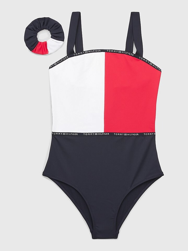 

Детский купальник с флагом и резинка для волос Tommy Hilfiger