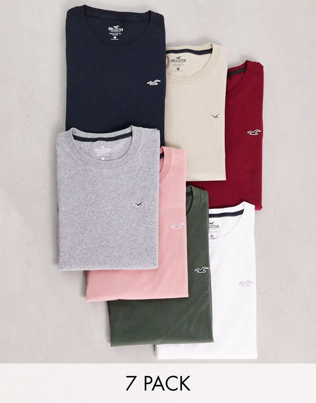 

Разноцветная футболка с логотипом Hollister 7 Pack