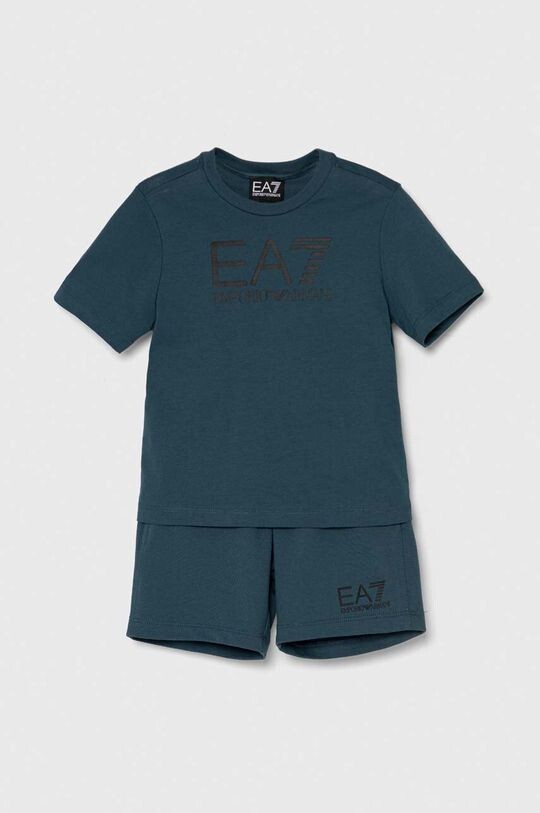 

Детский шерстяной комплект EA7 Emporio Armani, темно-синий