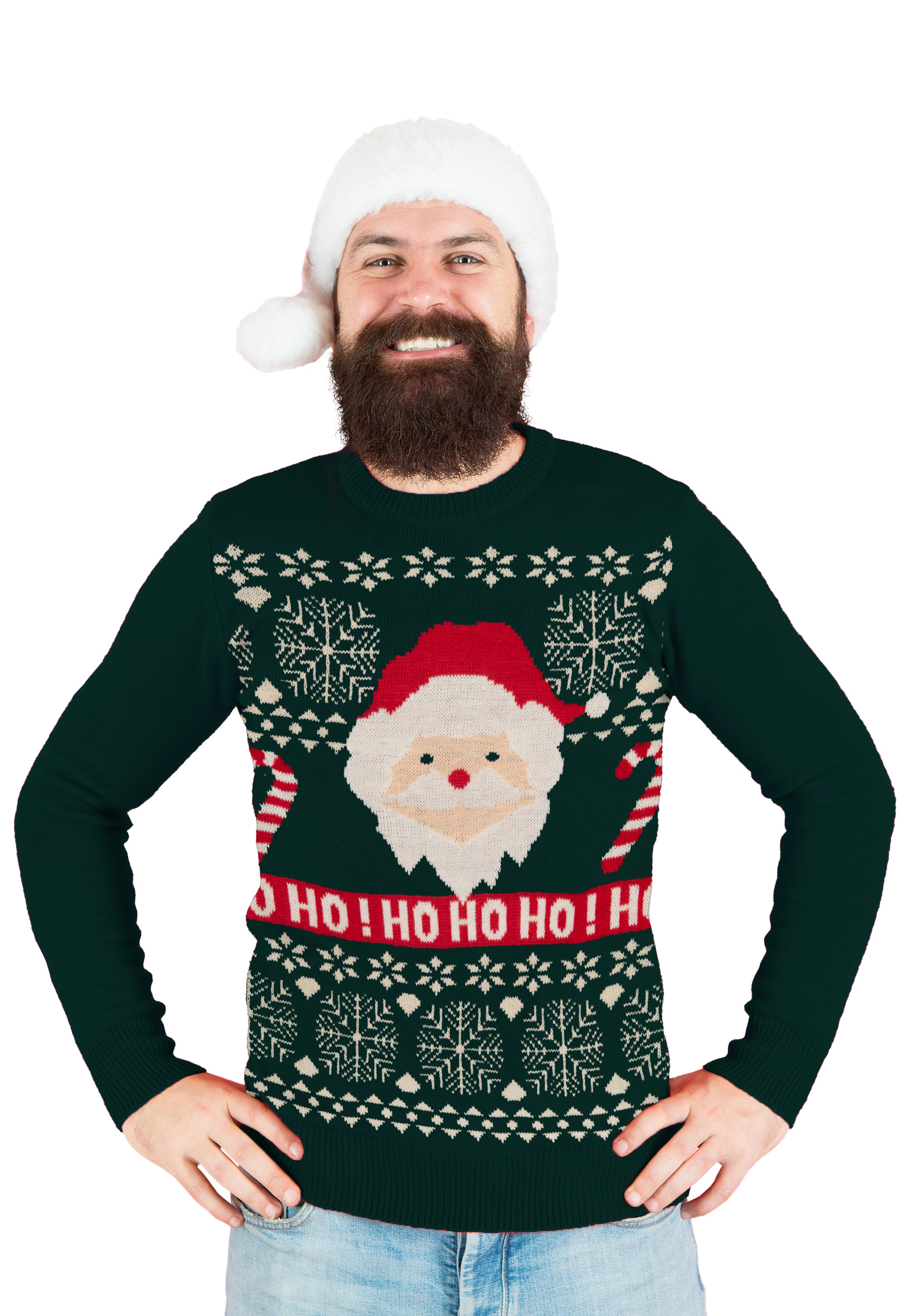 Пуловер United Labels Weihnachts Weihnachtsmann, зеленый
