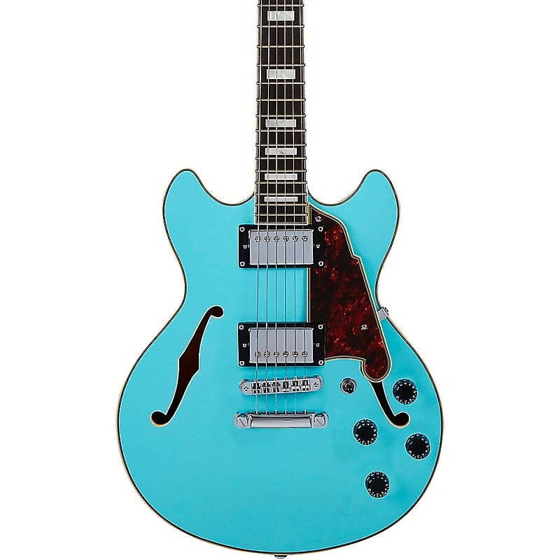 

Электрогитара D'Angelico Premier Mini DC Semi-Hollow Electric Guitar Sky Blue