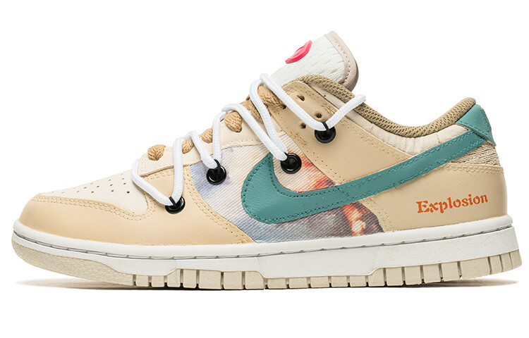 

Кроссовки для скейтбординга Dunk женские с низким верхом бежевого цвета Nike