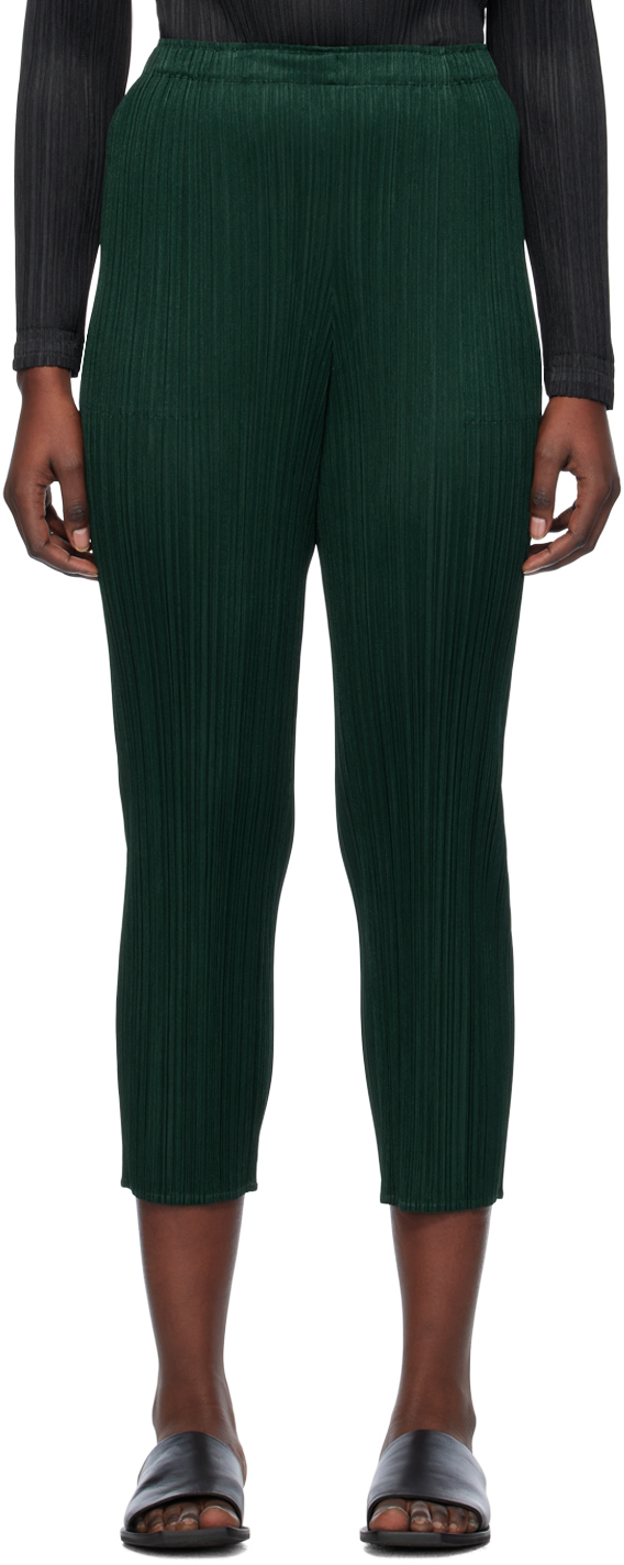 Зеленые брюки Basic Pleats Please Issey Miyake брюки прямые 12 лет 150 см зеленый