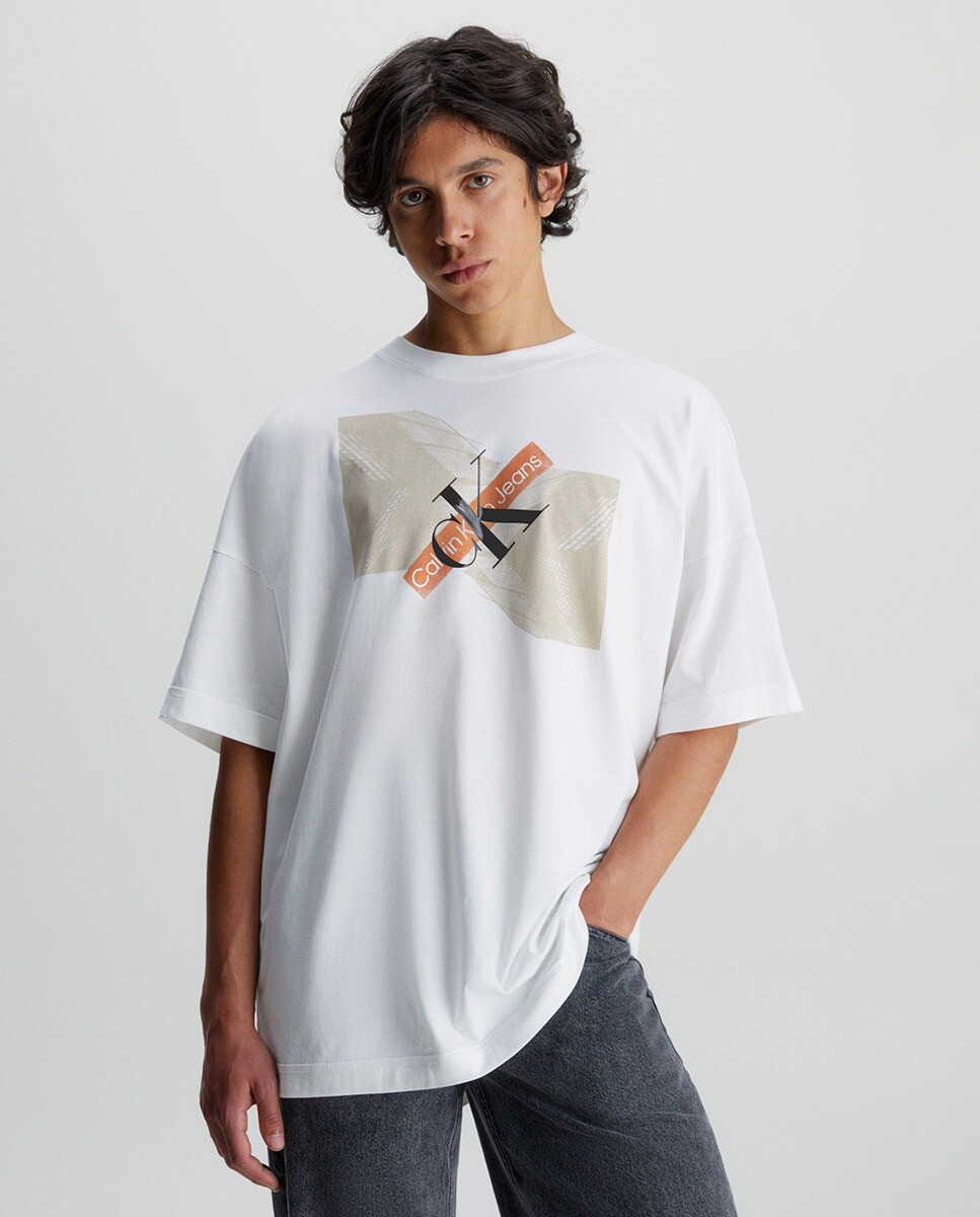 

Мужская футболка с коротким рукавом Calvin Klein Jeans, белый