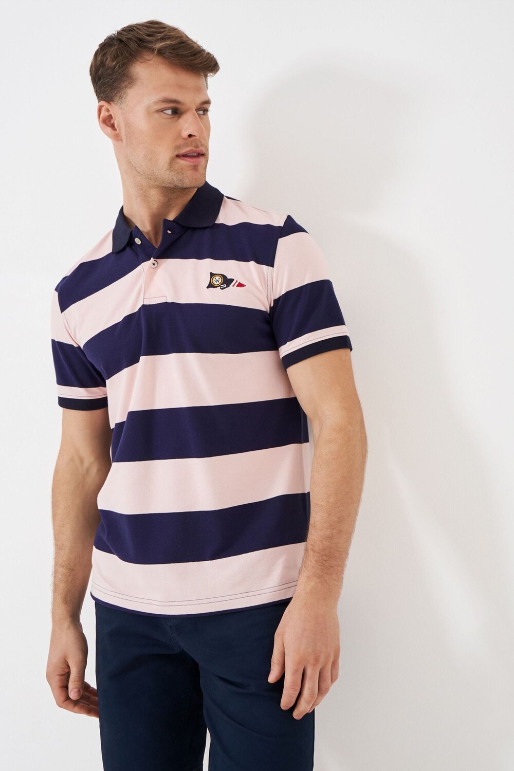 

Одежда для экипажа Patsford Pique 100% хлопок поло рубашка Crew Clothing Company, розовый