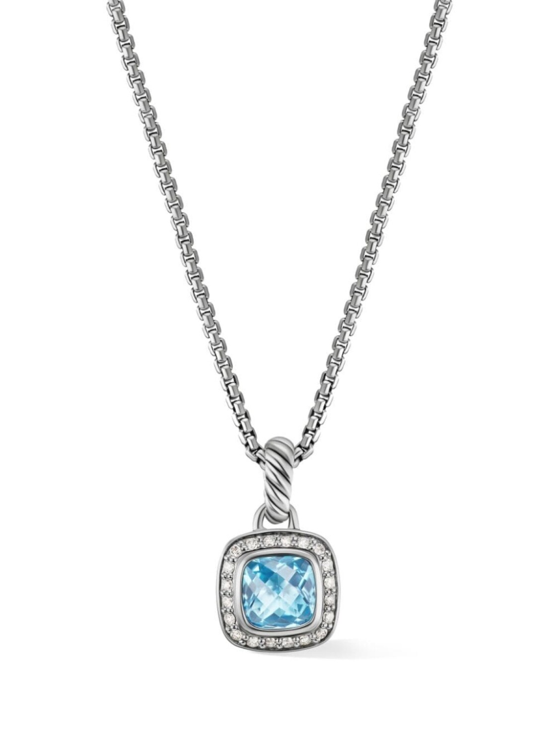 

Серебряное колье Petite Albion с топазом David Yurman, серебряный