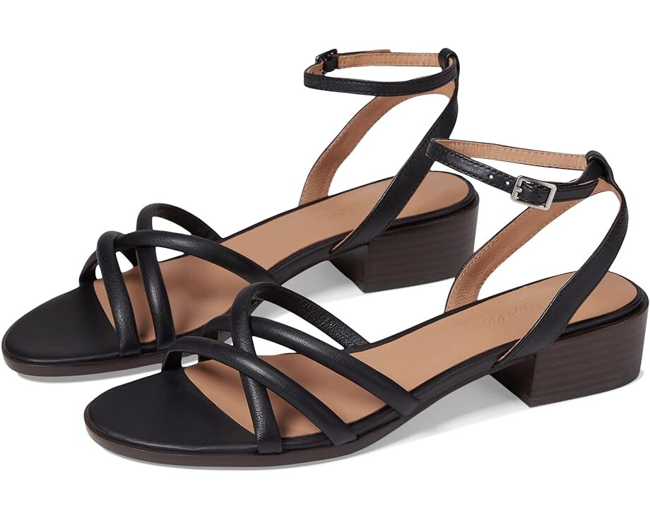 

Туфли Madewell The Gena Ankle-Strap Sandal, реальный черный