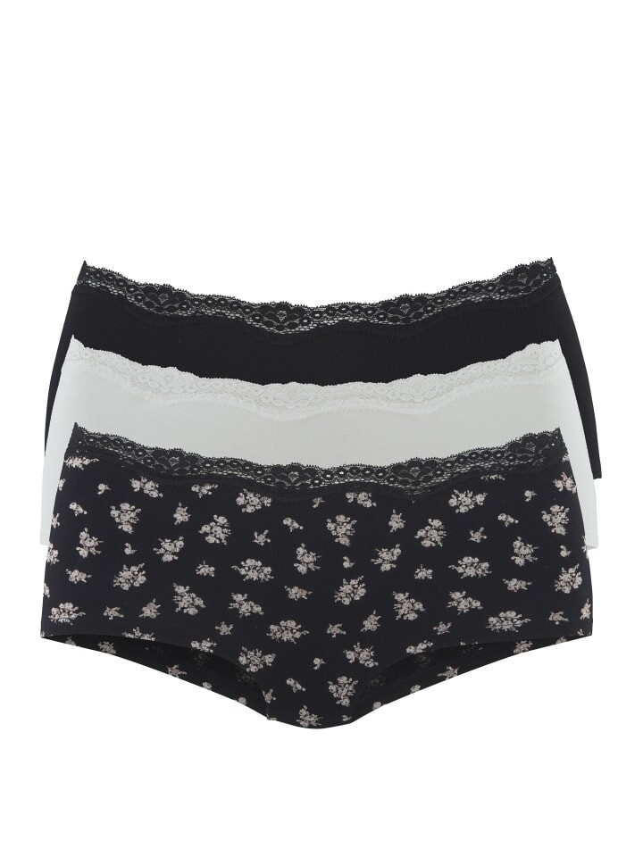 

Трусы Vivance, цвет schwarz bedruckt, creme uni, schwarz uni