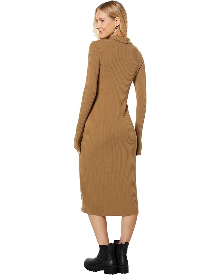 Платье Madewell Button-Front Midi Shirtdress, цвет Kraft Brown фотографии