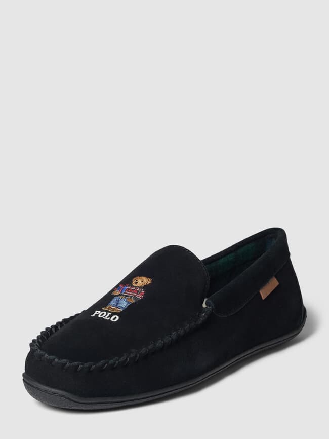 

Кожаные мокасины модель "BRENAN BEAR" Polo Ralph Lauren, черный