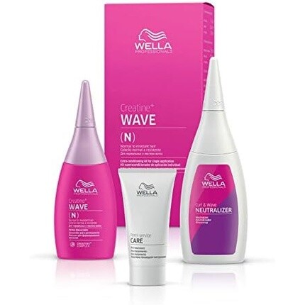 

Предварительная обработка Wella Perm 30 мл + Креатин Wella + Wave N/R Base 75 мл + Нейтрализатор волн и локонов Wella 100 мл