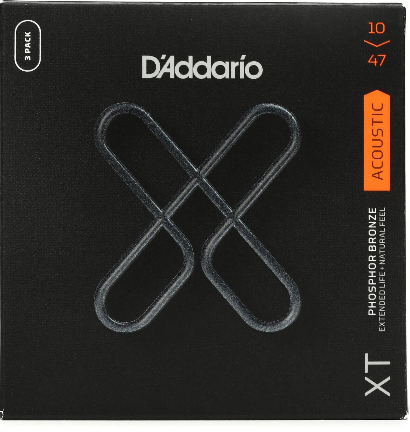 

Струны D'Addario XTAPB1047 XT с фосфорным бронзовым покрытием для акустической гитары — .010-.047 Extra Light (3 шт.)