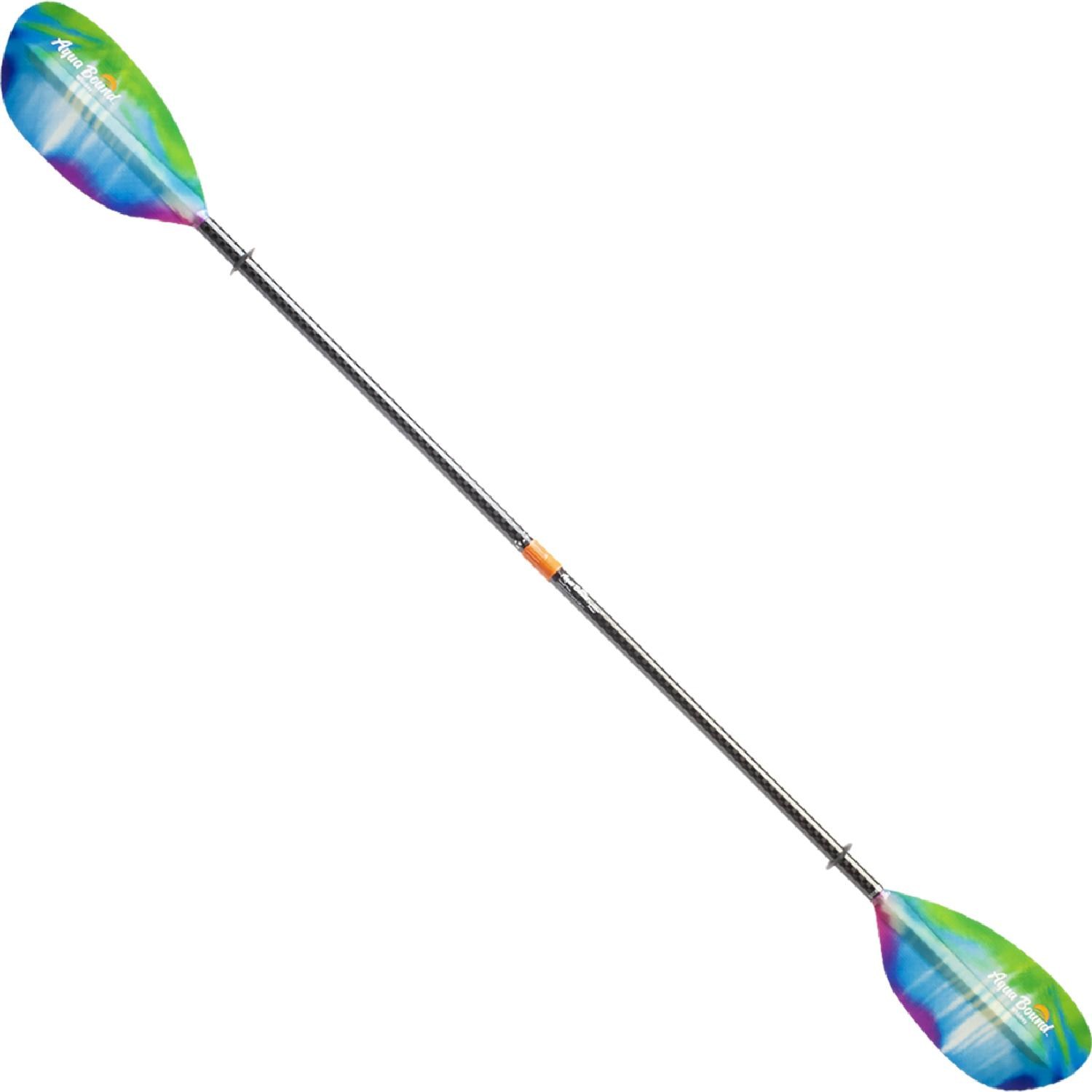 цена Двухкомпонентное весло для каяка Posi-Lok из стекловолокна с прямым валом для виски Aqua Bound, мультиколор