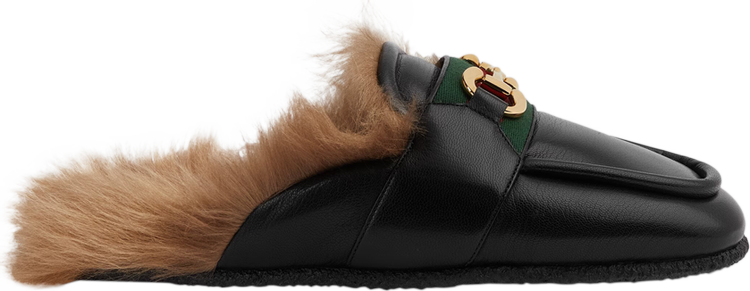 Кроссовки Gucci Slipper 'Horsebit - Black', черный