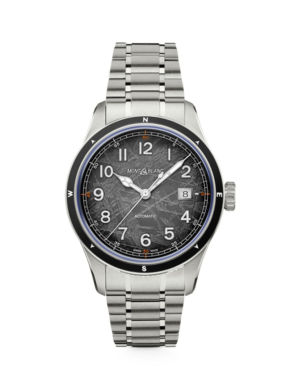 

Montblanc 1858 0 Oxygen Часы с браслетом из нержавеющей стали 8000 Montblanc, серебряный