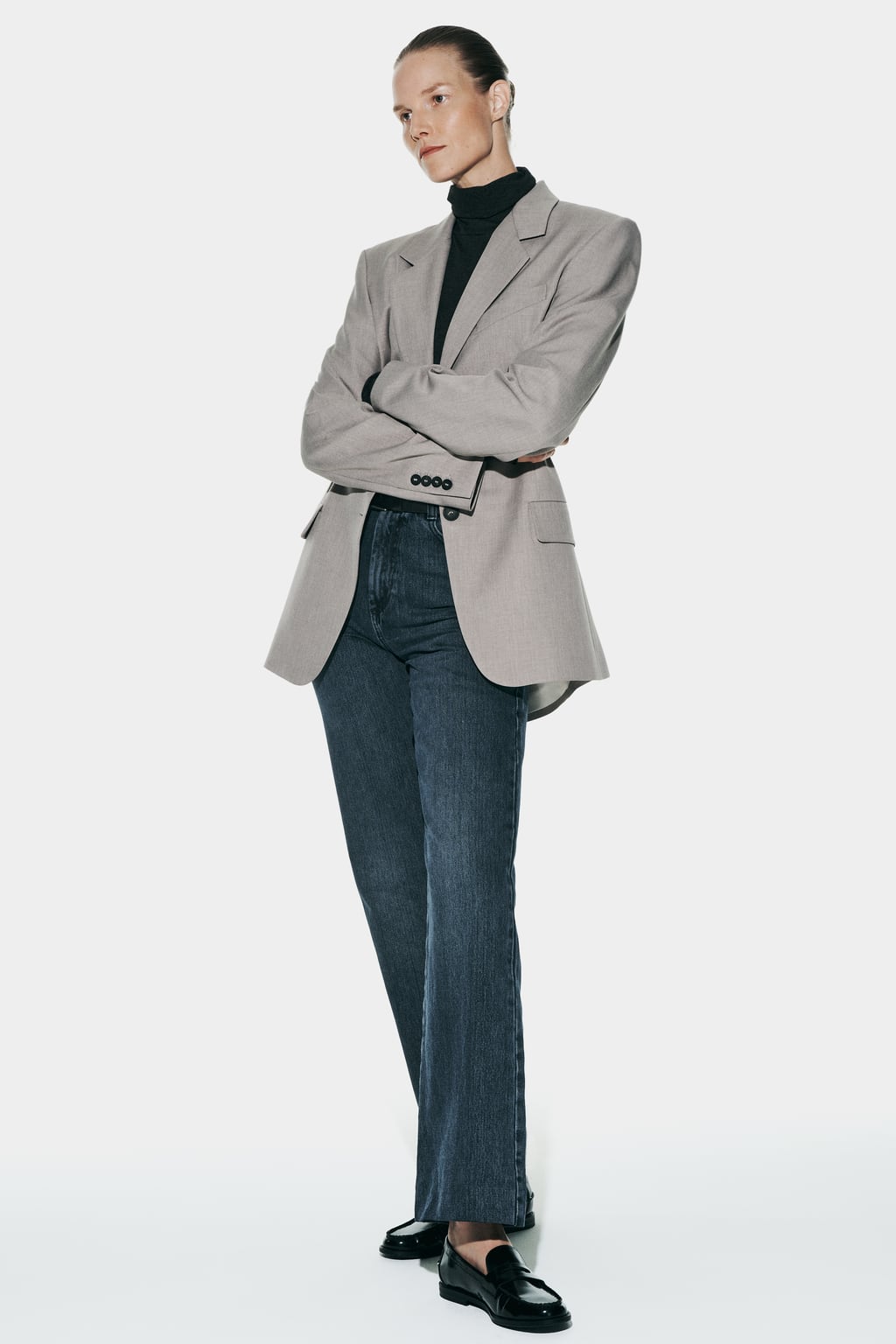 

Туфли на пятке из ткани на каблуке ZARA, синий