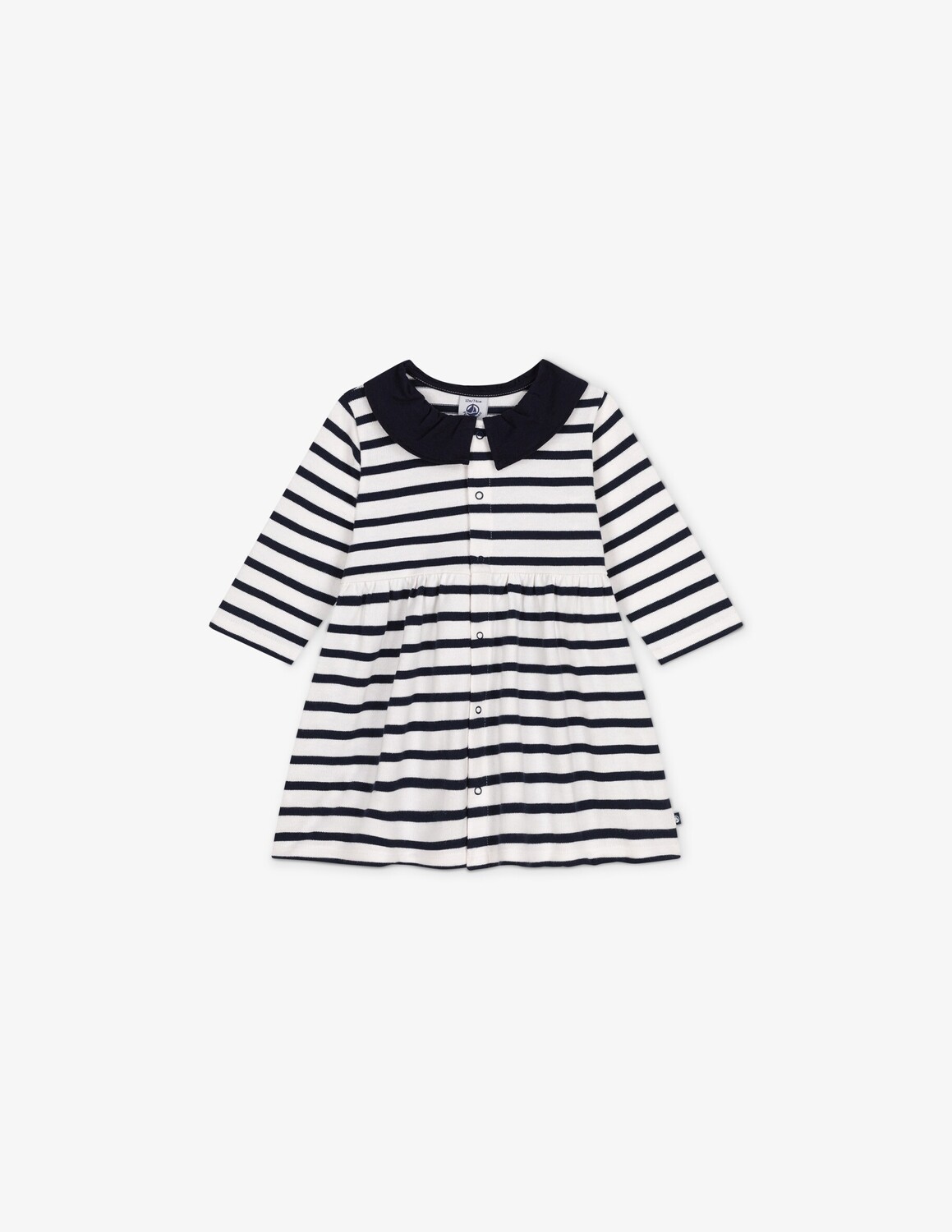 

Платье с длинными рукавами Petit Bateau, белый