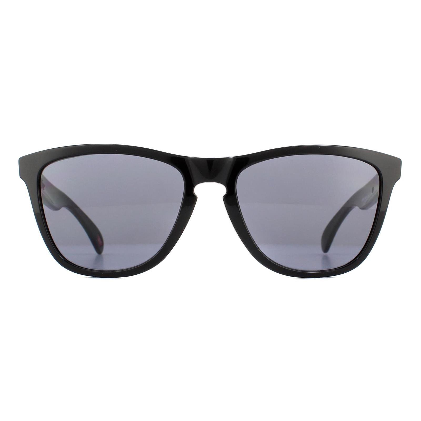 Квадратные полированные черные серые солнцезащитные очки Oakley, черный