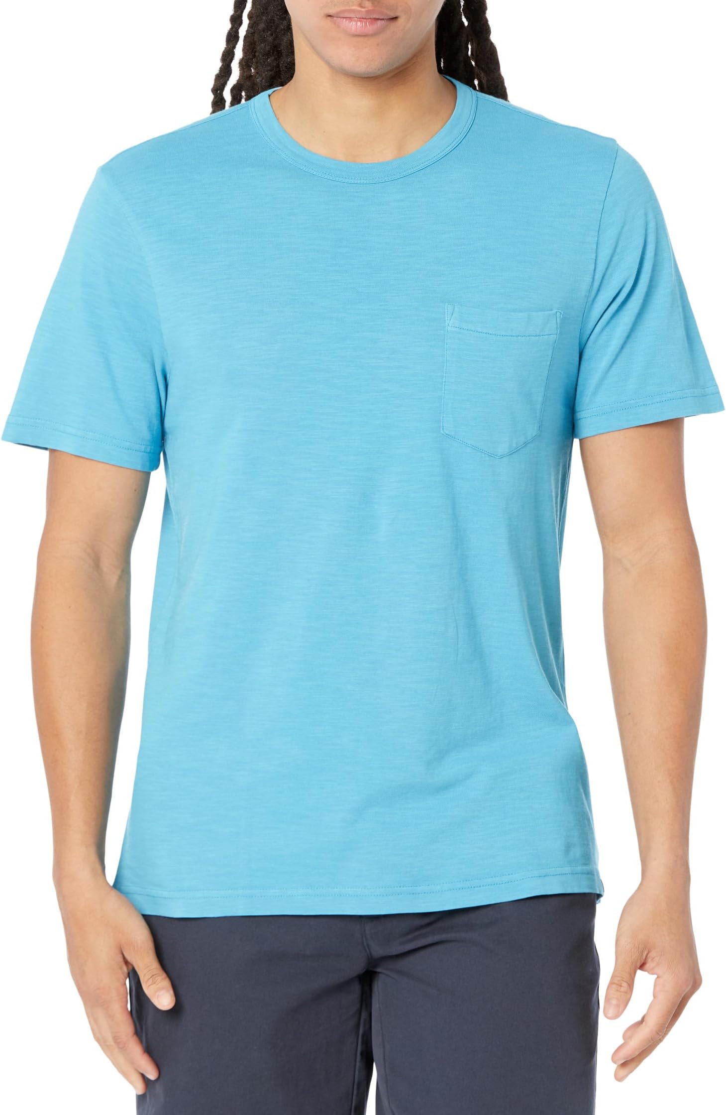 цена Выцветшая футболка с карманами Faherty, цвет Blue Swell