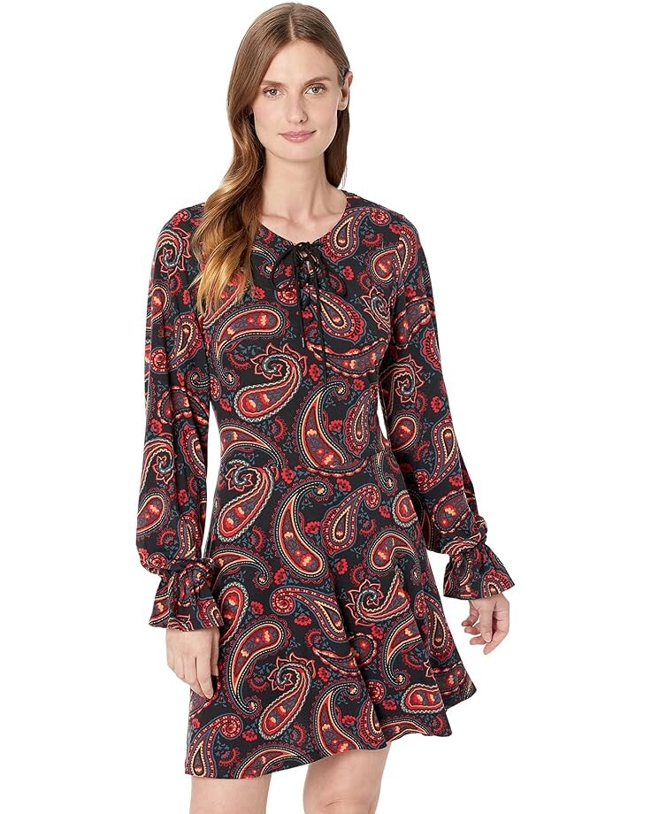 Платье Wrangler Dress with Tie Front, черный