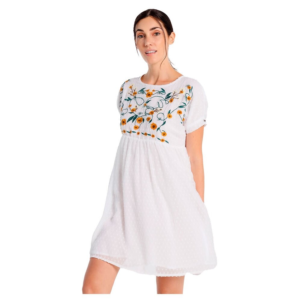 

Платье Lois Jeans Embroidered Details, белый