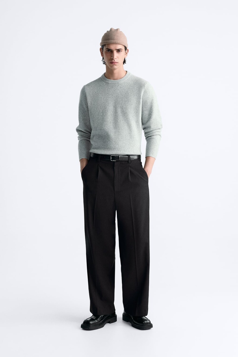 

Свитер из смесовой шерсти ZARA, серый