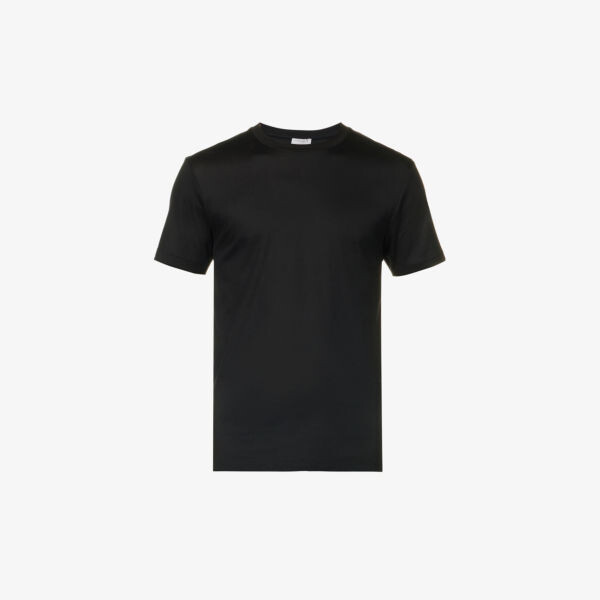 

Футболка Business Class из хлопкового джерси с круглым вырезом Zimmerli, черный