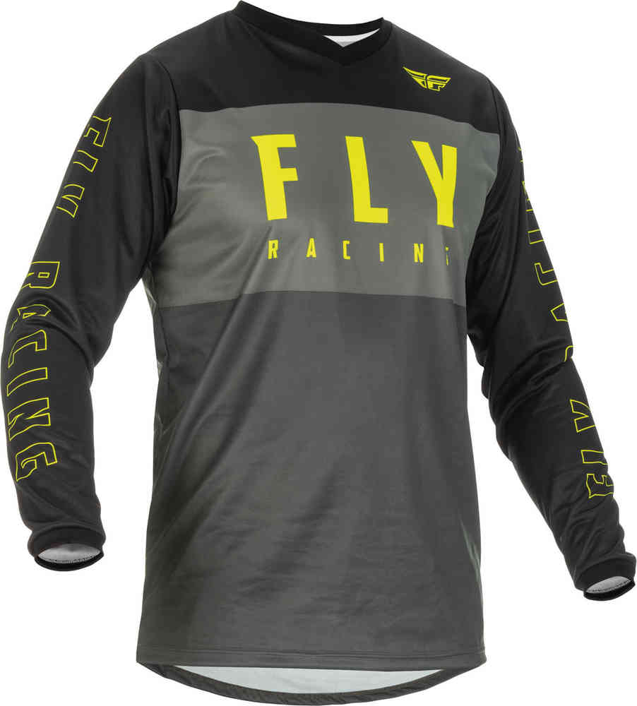 Джерси для мотокросса Fly Racing F-16 FLY Racing, серый/черный/желтый джерси fly racing f 16 молодежный черный серый