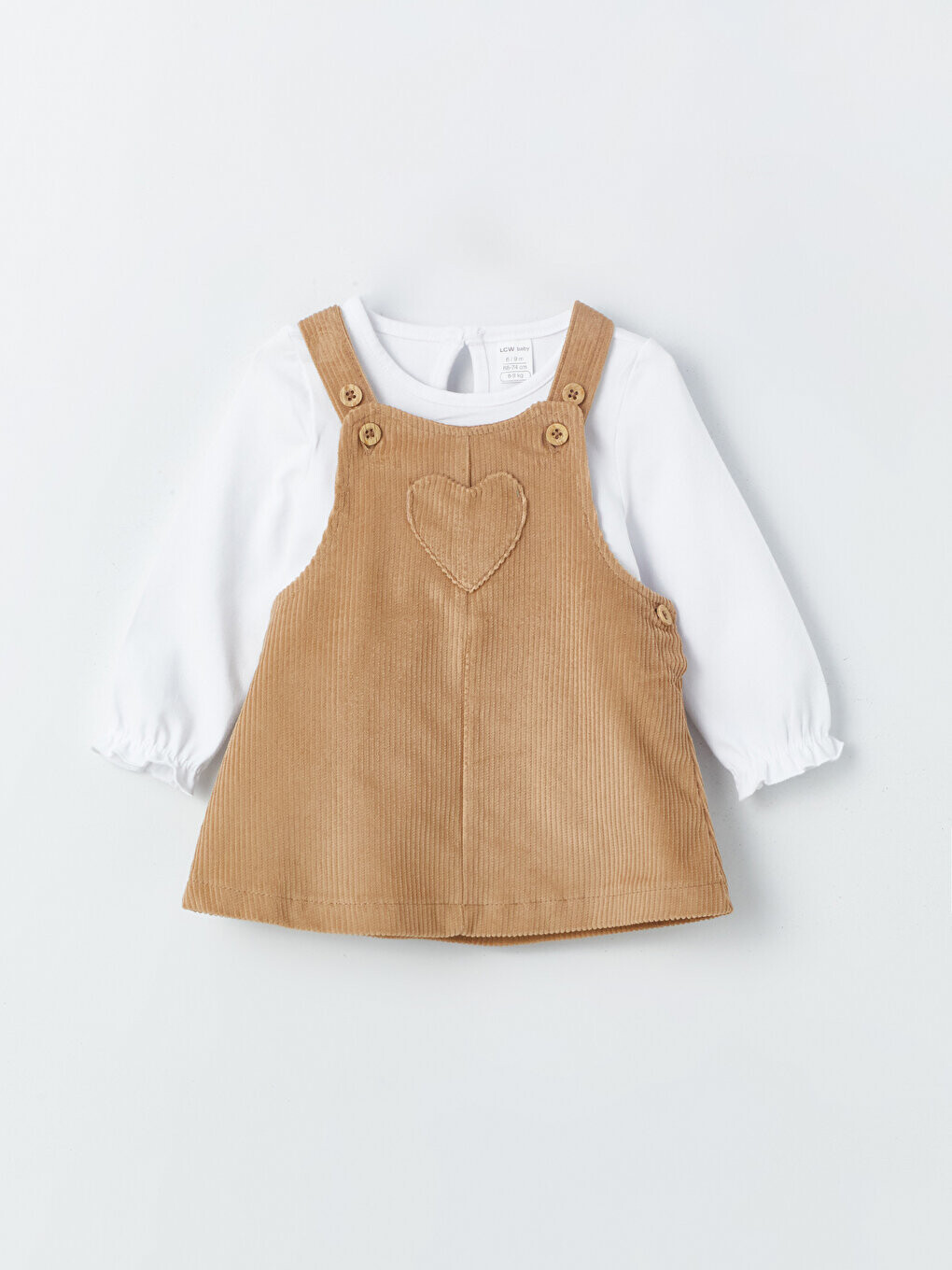 

Бархатное платье и футболка для маленьких девочек LCW baby, бафф