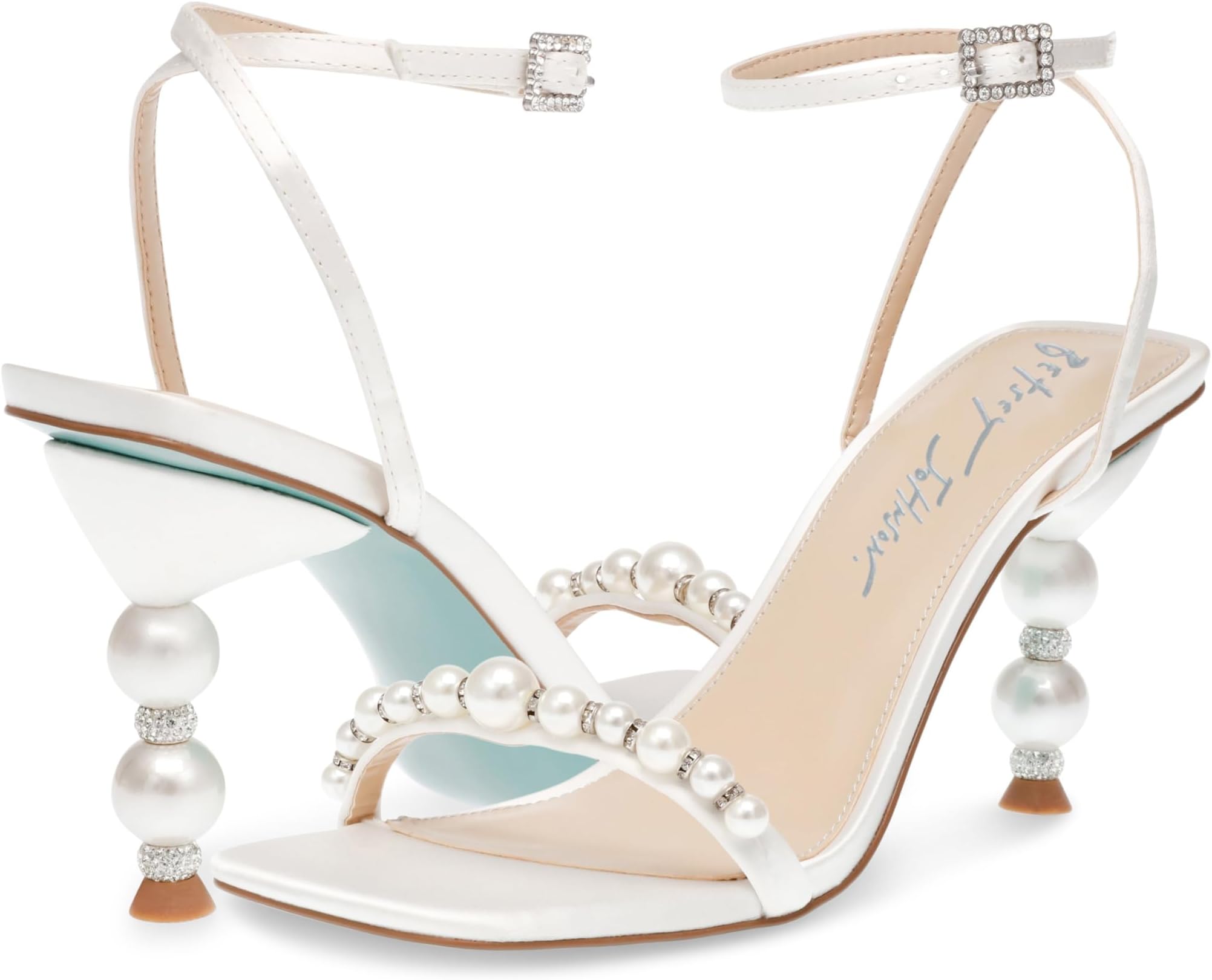 Босоножки Jacy Heeled Sandals Blue by Betsey Johnson, слоновая кость