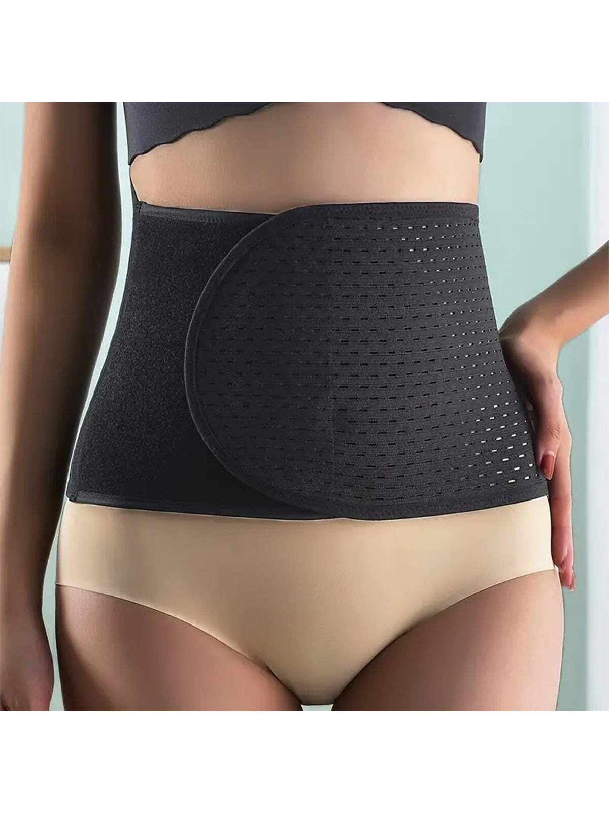 1 шт. 3D дышащий пояс для контроля живота после родов, черный корректирующее нижнее белье женское корректирующее белье для похудения