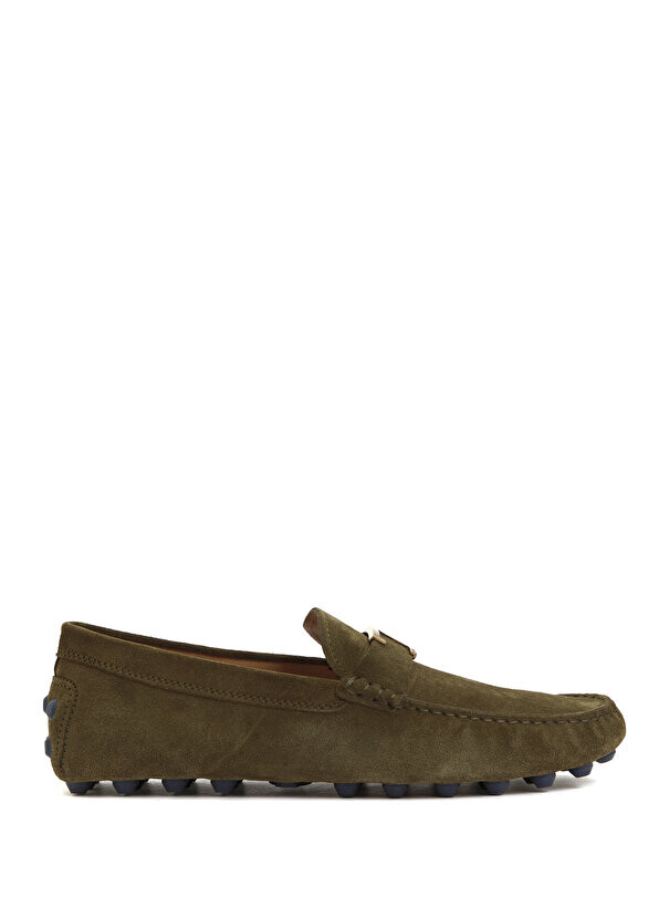 

Мужская кожаная куртка цвета хаки Tod's