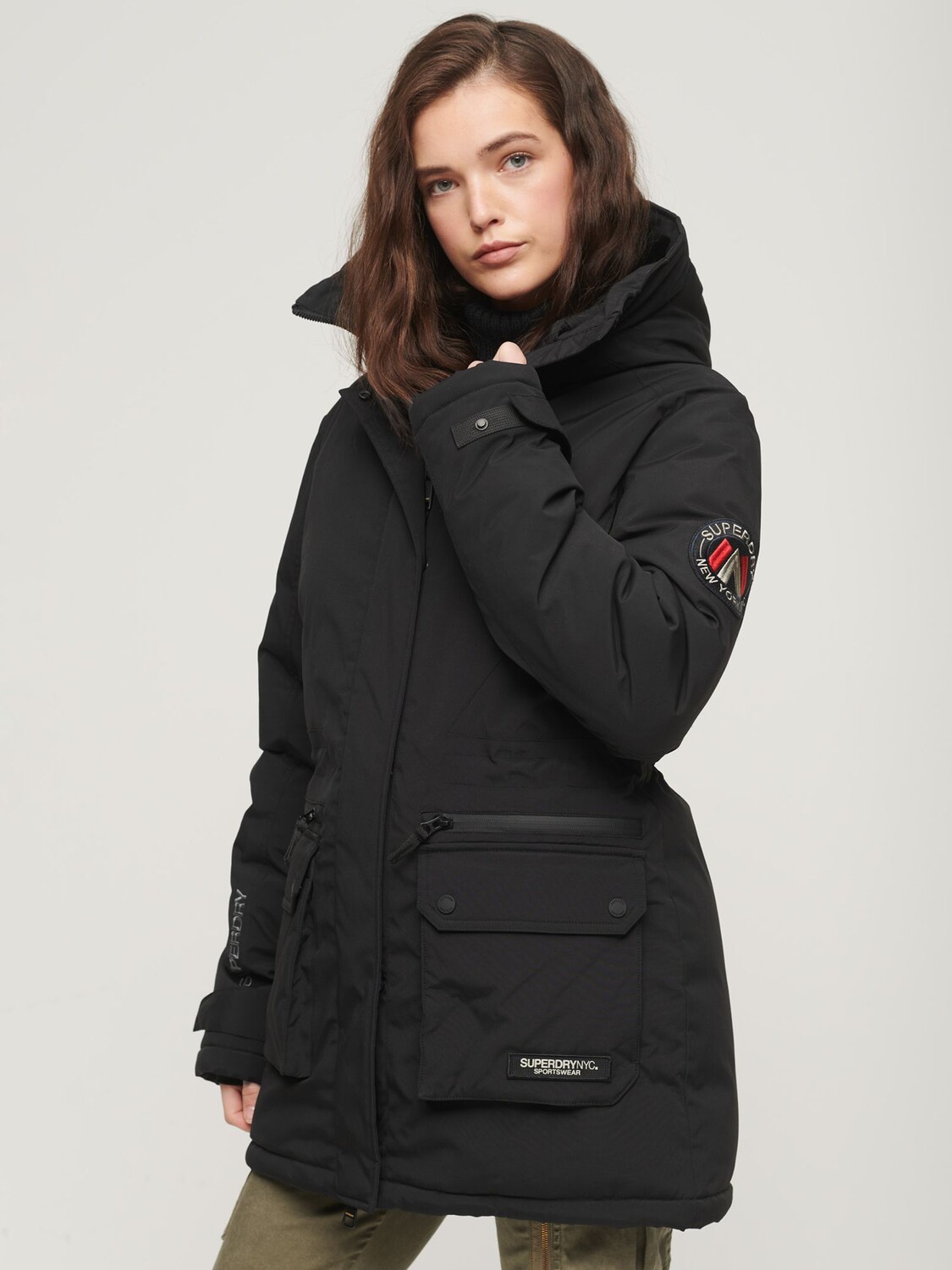

Утепленная парка City Superdry, черный