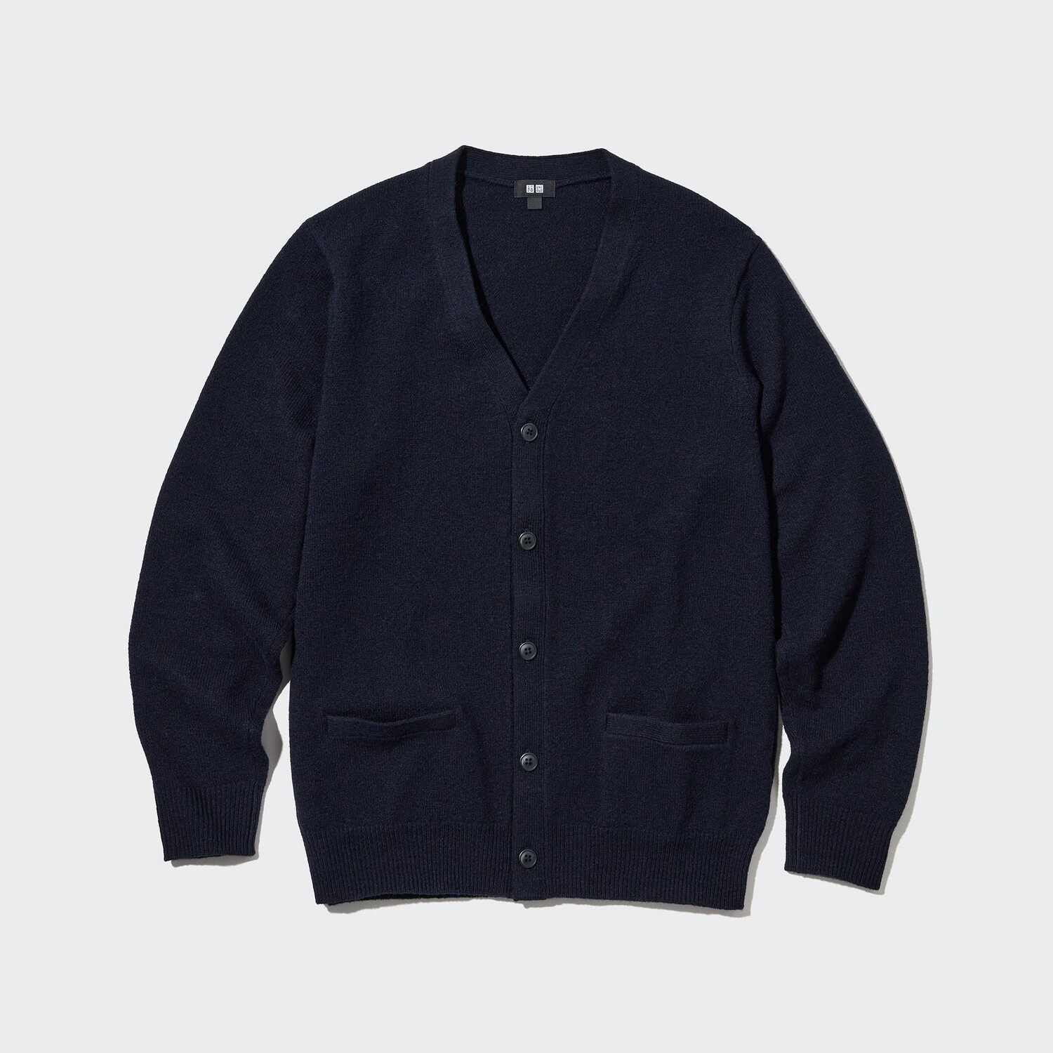 

Кардиган премиум из шерсти ягненка UNIQLO, темно-синий