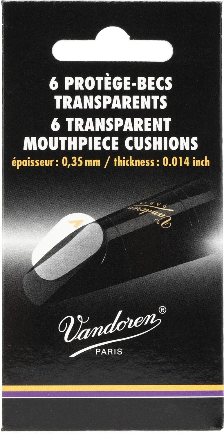 

Подушечки для мундштука Vandoren VMC6 — прозрачные, тонкие (6 шт.)
